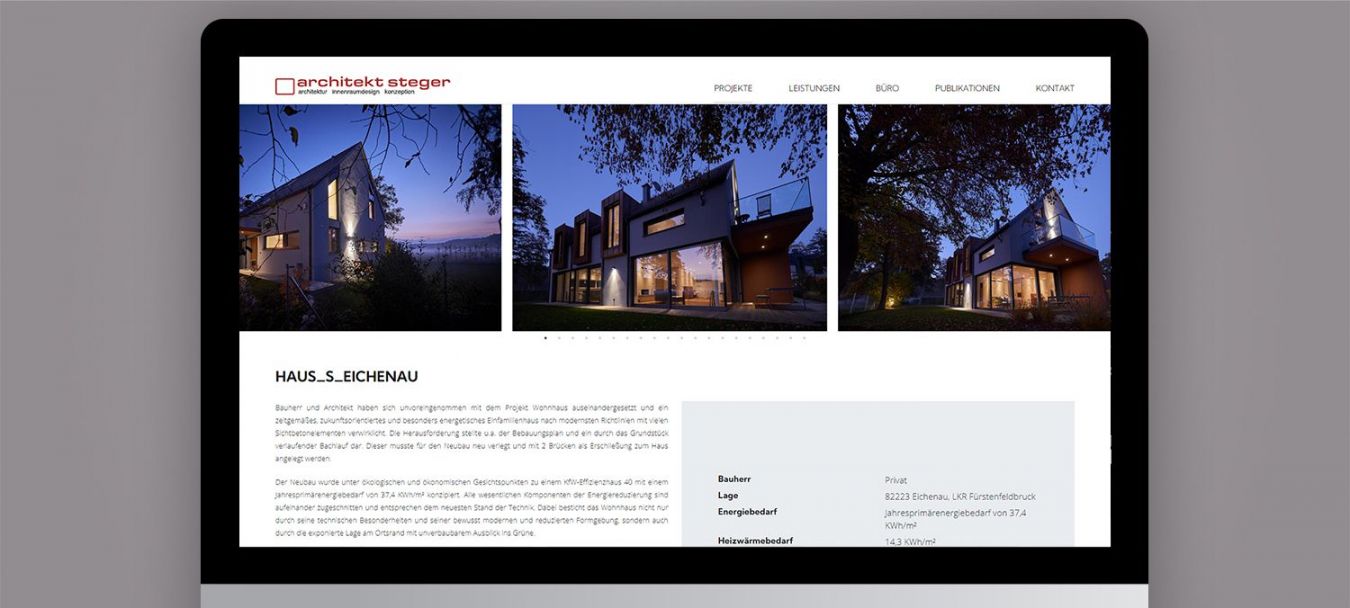 Project - Responsive Webdesign Projekt Unterseite Beispiel