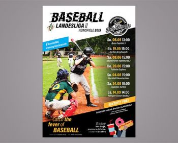 Plakat Design für einen Baseball Club