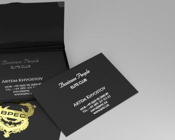Exklusive Visitenkarten - Folienprägung