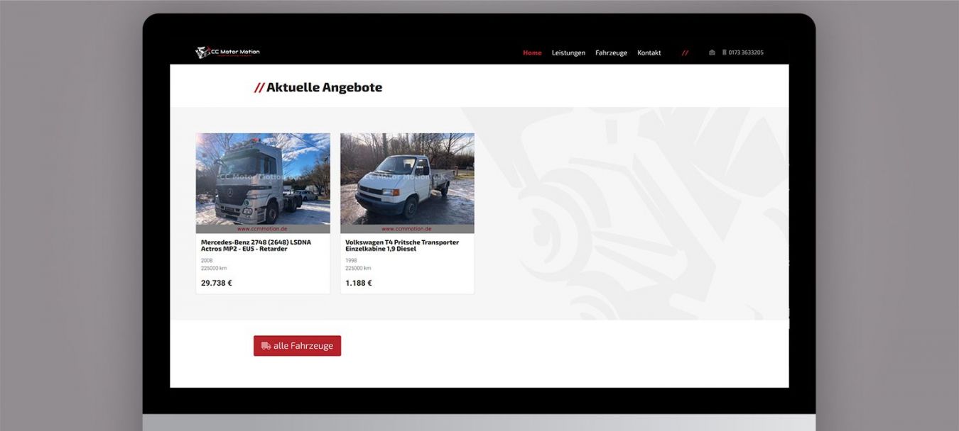 Project - Responsive Webdesign mobile.de Anbindung