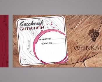 Gutschein Design Weinladen